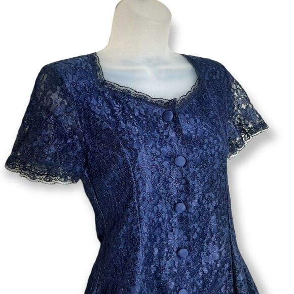 Extra Femme Collection Vintage 80s Lace Playsuit Romper sz 3 - Picture 3 of 8